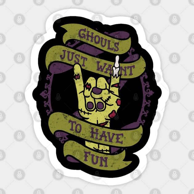 Ghouls Just Want To Have Fun Sticker by RachelKrueger